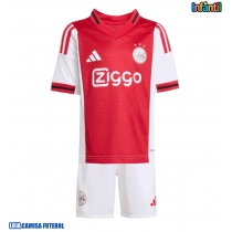 Camisa de Futebol Ajax Josip Sutalo #37 Equipamento Principal Infantil 2025-26 Manga Curta (+ Calças curtas)